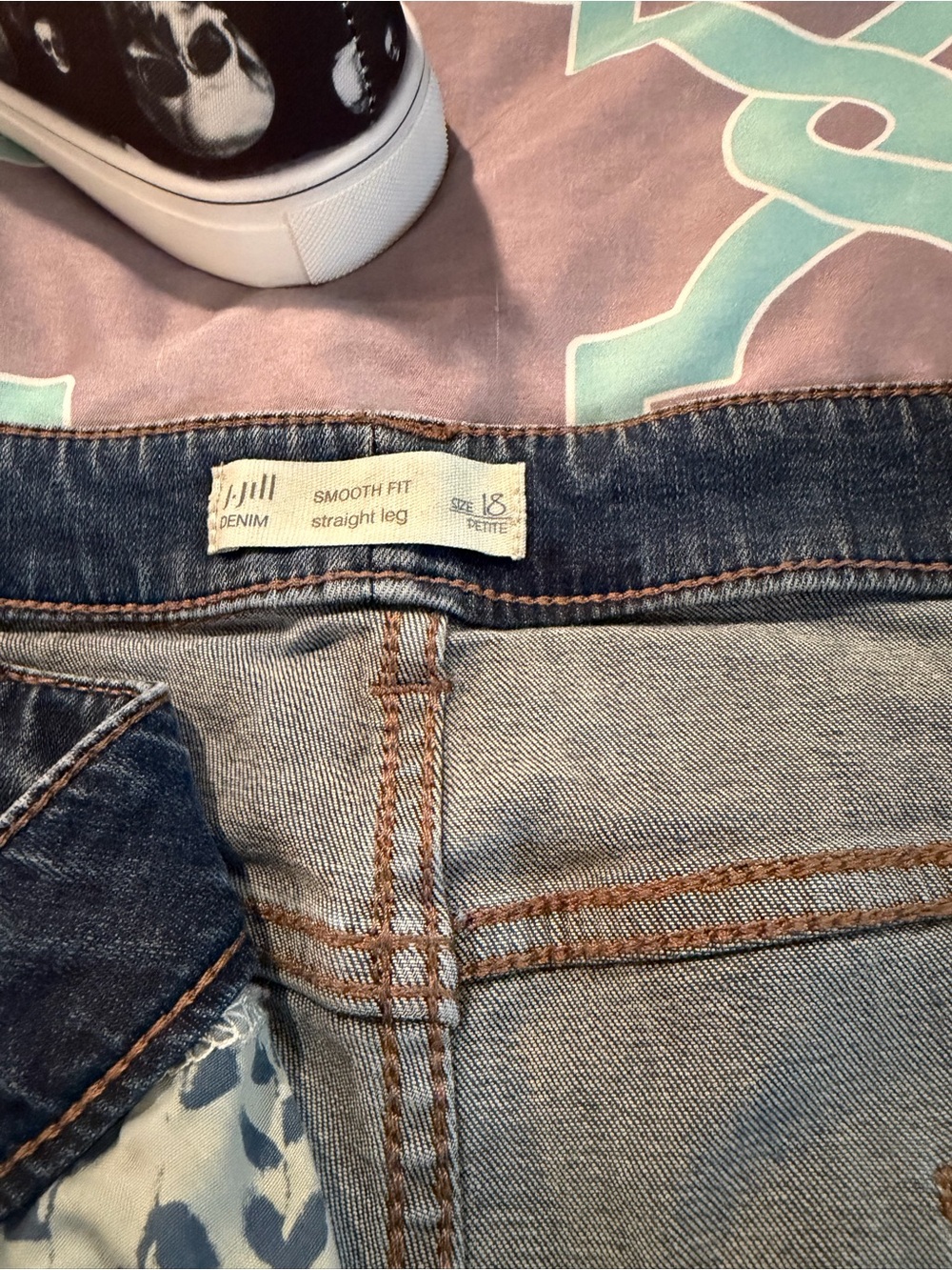 J. Jill Smooth Fit Straight Leg Jeans - Light Wash Blue
